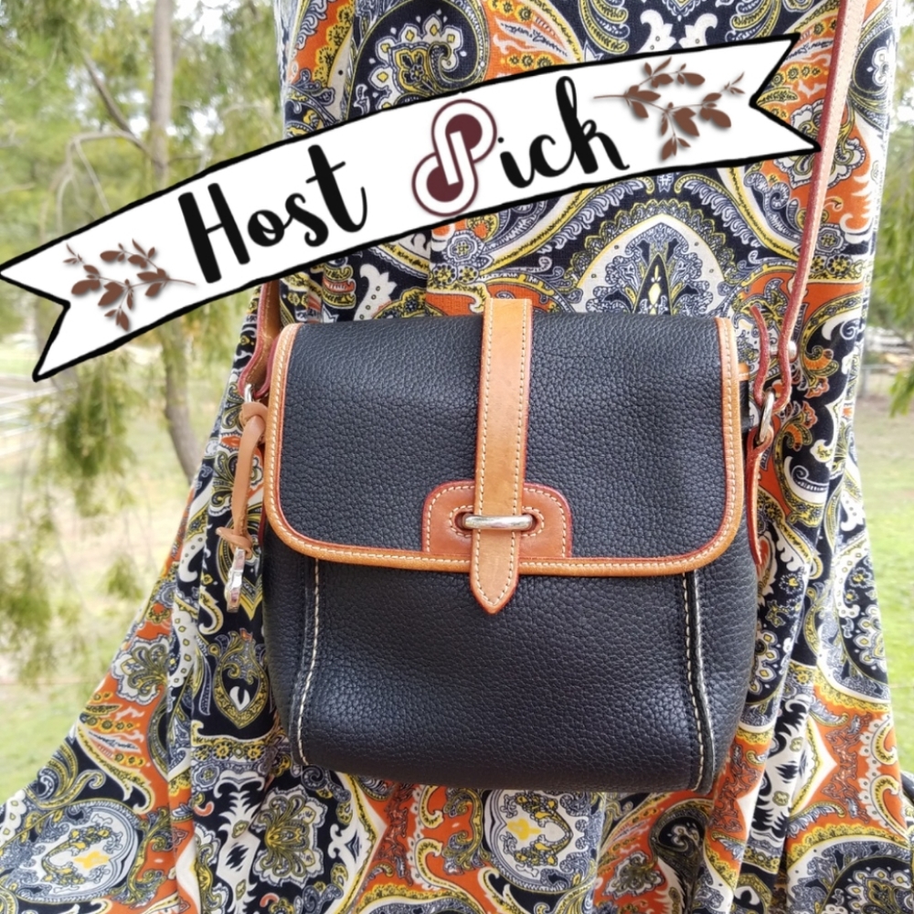 Vintage Dooney & Bourke Black Crossbody Bag